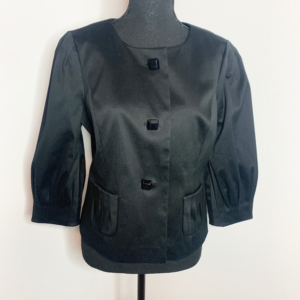 Semantiks Black Women's Blazer with Pockets (MP)